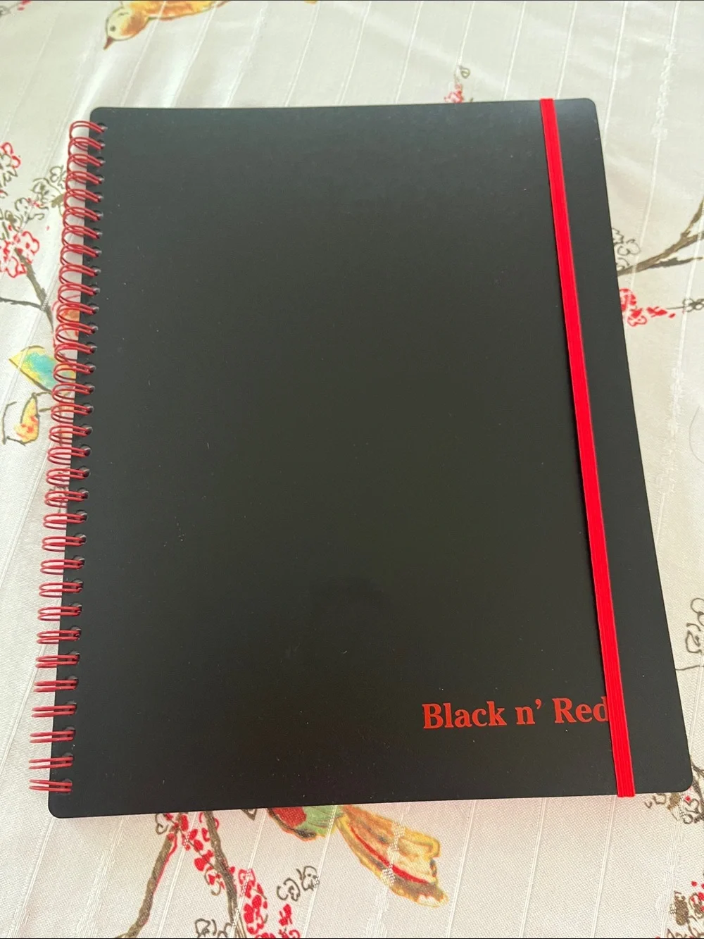 Hardcover Spiral Notebook with Red Accents